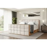 ALTDECOR Boxspringbett LOLLI2-Z KING (Multipocket-Matratze H4, H3 Matratze Bonellfederung, Topper, Kopfteil), Doppelbett mit Fußteil