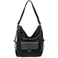 Caspar Cityrucksack 2in1 Leder Schultertasche Damen Tasche- PREMIUM LINE - Modell No.853