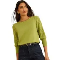 Love & Roses 3/4 Arm-Pullover Love & Roses Strickpulli mit 3/4-Ärmeln, Regular (1-tlg)