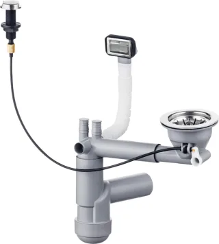 Neuesbad Siphon SPACE SAVER LUX für SINKS 1-Becken W/ AUTOMATIC Ablauf NB1DEZXY99111