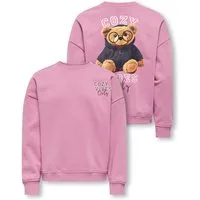 KIDS ONLY Sweatshirt KOGBILA L/S OVZ PRINT O-NECK SWT NOOS Baumwollmischung, oversize