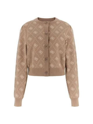 Guess - SARAH 4G LS CN CARDI SWTR 4G SUMMER CLAY AN - Gr. - L
