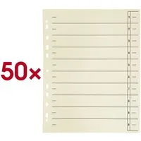Otto Office Nature Aktenordner, Trennblätter 1-10, DIN A4 Maxi, 50-tlg., Kraftkarton 180 g/m²