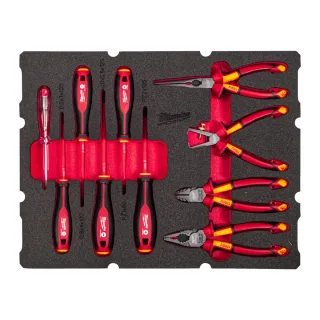 Milwaukee VDE Zangen und VDE Schraubendreher Einlage 10-teiliges Set - 4932493637