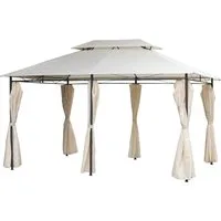 habeig Pavillon WASSERDICHTER Pavillon Pavillon 3x4m Seitenwände mit 310g/m² Dach, mit 6 Seitenteilen, 100 % wasserdicht