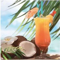 HOME FASHION Papierserviette 20 Servietten Fruity Tropic 33x33cm, (20 St)