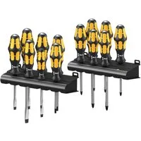 Wera Schraubendreher Wera Kraftform Big Pack 900 Schraubmeißelsatz, (Set, 13-tlg), 13-teilig, praktisches Rack, ergonomischer Griff