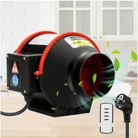 Clanmacy Wandventilator Rohrventilator Ø15cm Rauchabzug mit Fernbedienung 2-Gang Regler