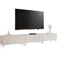 yourhouse24 Lowboard TV ANGEL 300 auf Füßen mit LED-Beleuchtung – Griffloses Design