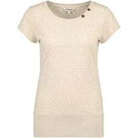 Alife & Kickin Rundhalsshirt Kurzarm mit Polka-Dot-Allover-Print, Scoop-Neck und Rippbund