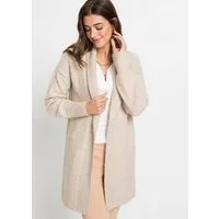 bonprix Longstrickjacke bequeme Passform, mit voluminösen Ärmeln, mit Schalkragen