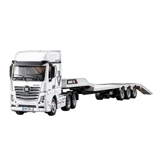 Huina Toys 9901 1/64 2.4G 12CH RC Car Flatbed Tractor Trailer Truck Cool LED Light Full Proportional Two Speed Remote Co