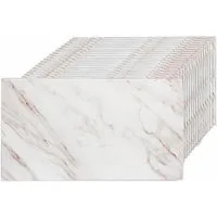 BlingBin Fliesenaufkleber Marmor, 60cm x 30cm Klebefliesen Wasserfest, 60 Stück Wandaufkleber (Selbstklebende Wandpaneele, 60 St., Maße je Paneel: 60 x 30 x 0,2 cm), für Küche, Bad und Wohnzimmer, Küchenrückwand zum Zuschneiden