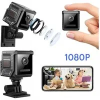 Toomoke Überwachungskamera Mini Kamera,1080p HD,IR-Nachtsicht,WiFi Wireless,Alarme (Überwachungskamera innen,Lange Standby WiFi Kamera, 1-tlg.,Intelligente Erkennung, Bewegungserkennung & Cloud-Speicher, Live Übertragung Handy APP,für Startseite Büro