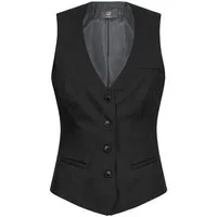 GREIFF Anzugweste Greiff Corporate SIMPLE Damen Weste V-Neck Regular-Fit Schwarz