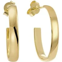trendor Paar Creolen 68849, Damen- Gold auf Silber 925 Steck- 20 mm