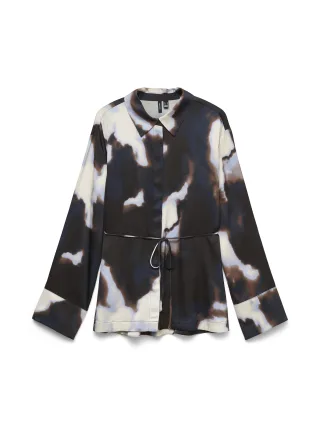VERO MODA - VMJADE OLLIE LS SHIRT WVN Chocolate Torte - Gr. - M