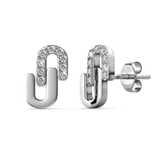 Union Ohrringe - Silber und Kristall