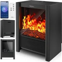 TRESKO Elektrokamin TRESKO® Elektrokamin mit Heizung & Fernbedienung 2000W, WiFi App, mit Heizung & Fernbedienung 2000W, WiFi App Kamin