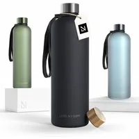 LARS NYSØM Trinkflasche Blæst, Trinkflasche mit Hydrationsskala und Trageschlaufe