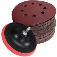 peveha24 Schleifscheibe Klett Schleifscheiben 125mm 70 Blatt K40-600 + Schleifteller, 10 Körnungen, von Korn 40 bis Korn 600