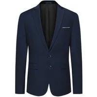 Allthemen Anzugsakko Herren 1 Knopf Blazer mit klassischem Reverskragen