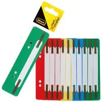 Idena Aktenordner Idena 300411 - Heftstreifen, 10 Stück, in 4 Farben, aus Kunststoff