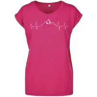 Youth Designz Print-Shirt Heartbeat Mountain Damen T-Shirt als Statement Geschenk Frauen Motiv mit stylichen Berg Aufdruck für Frauen