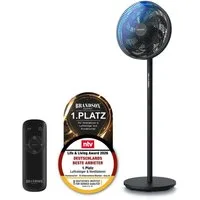 Brandson Standventilator DC, leise, energiesparend, Oszillation, Timer, Fernbedienung, 30 Watt, 39.8 cm Durchmesser, NTV Sieger 2026, 9 Geschwindigkeitsstufen, Lüfter, höhenverstellbar