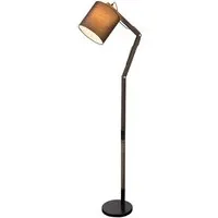 GLOBO LIGHTING Stehlampe, Leuchtmittel nicht inklusive, Stehlampe Stehleuchte Holzlampe Gelenke verstellbar Textil H 157 cm