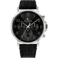 Tommy Hilfiger Multifunktionsuhr DANIEL 1710381, Quarzuhr, Armbanduhr, Herrenuhr, Datum, Lederarmband