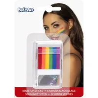 Boland Kostüm Schminkstift 6 in 1 Regenbogen 7g