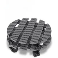 Clanmacy Pflanzenroller 2x Pflanzenroller Blumenroller Blumentopfuntersetzer Grau Rund