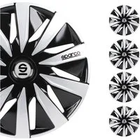 OMAC Radkappen Sparco 14 Zoll Roma Silber Grau 4tlg, (4-St) Einfache Installation, Haltbar