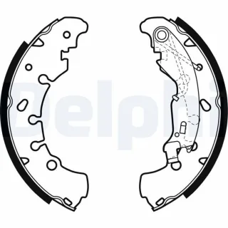 Delphi Bremsbacken hinten Citroen Fiat Lancia Opel Peugeot