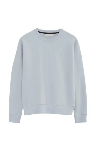 Sweatshirt hellblau im Regular Fit mit Rigby Go Stickerei