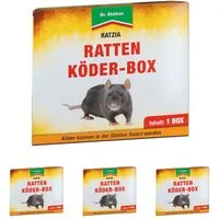 Dr. Stähler Tierfallen-Köder Ratzia Rattenköder-Box: Rattenködern im Innen- und Außenbereich, 4-St., Für Innen- und Außenbereiche geeignet Einfache Befüllung und Reinigung