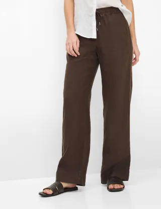 Brax Damen Marlenehose Style FARINA COFFEE, dunkelbraun, Gr. 36K
