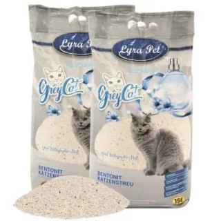 Lyra Pet GreyCat Katzenstreu Bentonit mit Aktivkohle