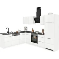 KOCHSTATION Winkelküche KS-Brindisi, Stellbreite 220/280 cm, wahlweise mit E-Geräten, mit MDF-Fronten