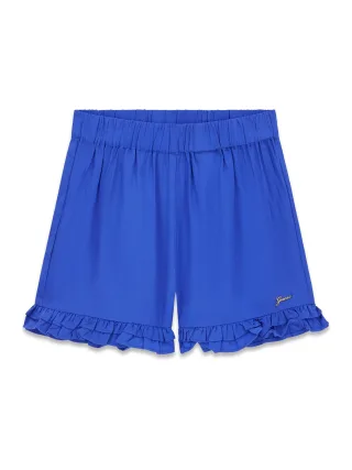 Guess Kids - POPLIN REGULAR SHORTS FLORESCENT BLUE - Gr. - 14