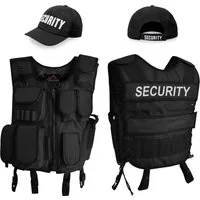 normani Polizei-Kostüm Kostüm bestehend aus Weste, Patch und Cap, Faschingskostüm SWAT FBI POLICE SECURITY