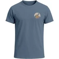 Neverless Print-Shirt Herren T-Shirt Logoprint Gebirge Naturmotiv Printshirt Outdoor mit Print