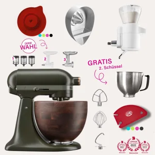 DESIGN EDITION: KitchenAid Artisan 4,7 Liter Spar-Set mit Sieb mit...