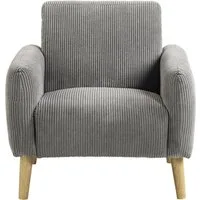 ATLANTIC home collection Sessel Moby, mit Federkern, kleiner Tasche und in modernem Cordbezug
