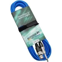 keepdrum keepdrum MC003XJ 10m Mikrofonkabel Blau Klinke-XLR Audio-Kabel, (1000 cm), Klinke-XLR-Kabel Blau 10 m