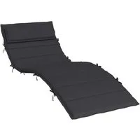 vidaXL Sitzauflage Sonnenliegen-Auflage Schwarz 180x60x4 cm Oxford-Gewebe, (1 St)