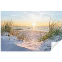 Wallarena Fototapete Strand Meer - Mehrfarbig - Modern - Vlies - Wohnzimmer, glatt, 208x146cm