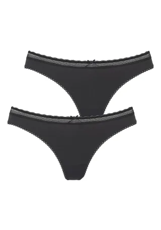 LASCANA - VIVANCE String 2x 2x black - Gr. - 34