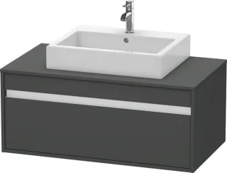 Duravit Ketho Konsolenwaschtischunterbau wandhängend Graphit Matt 1000x550x426 mm - KT669504949 KT669504949